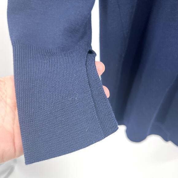 Rag & Bone Navy Blue Merino Wool Long Sleeve Stripe Tunic Sweater Womens XXS - Picture 4 of 7